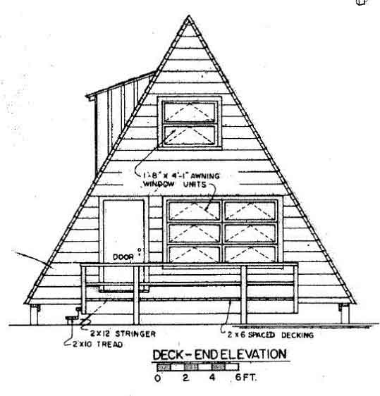 A Frame House Plan with Deck
