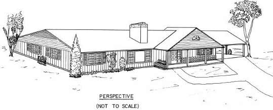 Ranch House Floor Plans 3 BR with Carport
